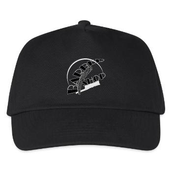 Barbershop Rasur Bart - Kinder Basecap - Schwarz - Vorne