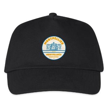 Montpellier Vintage Stadtlogo Sticker - Kinder Basecap - Schwarz - Vorne