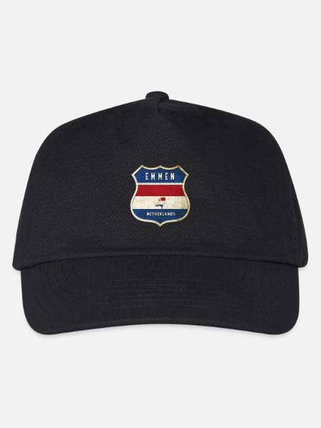 Emmen Niederlande Wappen Design - Kinder Basecap - Schwarz
