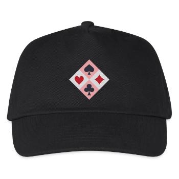 Vintage playing card colors - Kids’ Baseball Cap - black - Front
