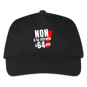 retraite, réforme des retraites, retraité - Casquette de baseball Enfant - noir - Devant