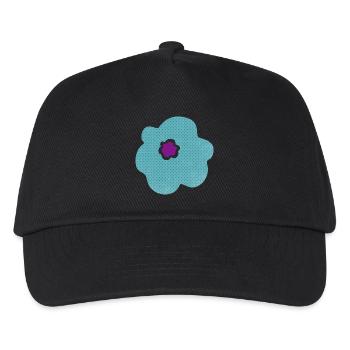 Blume skandinavisch Dekoration Punkte Blüte Flower - Kinder Basecap - Schwarz - Vorne