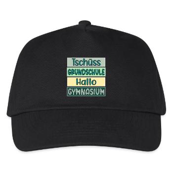 Tschüss Grundschule - Hallo Gymnasium 5. Klasse - Kinder Basecap - Schwarz - Vorne