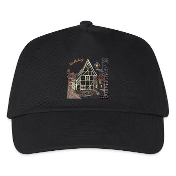 Quedlinburg line drawing, Harz, Germany - Kids’ Baseball Cap - black - Front