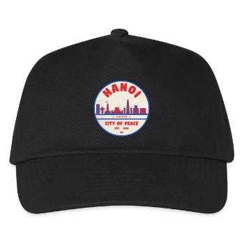 Hanoi City of Peace Badge Stadtlandschaft - Kinder Basecap - Schwarz - Vorne