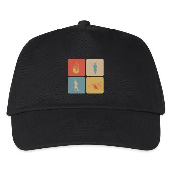Dudelsack Design - Kinder Basecap - Schwarz - Vorne
