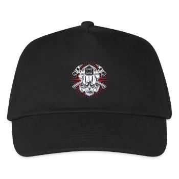 Feuerwehrhelm Brandschutz Feuerwehr Lebensretter - Kinder Basecap - Schwarz - Vorne