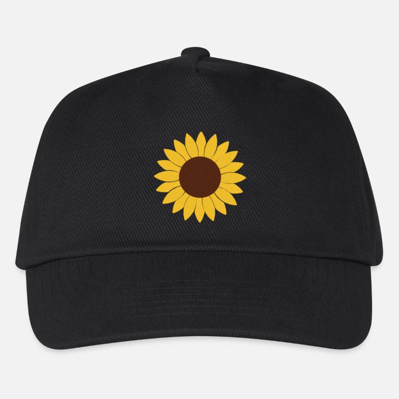 Sonnenblume - Kinder Basecap - Schwarz