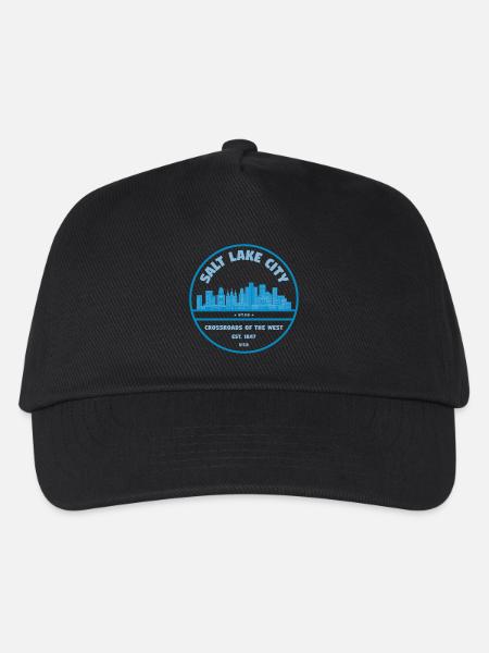 Timbre de la silhouette de Salt Lake City - Casquette de baseball Enfant - noir