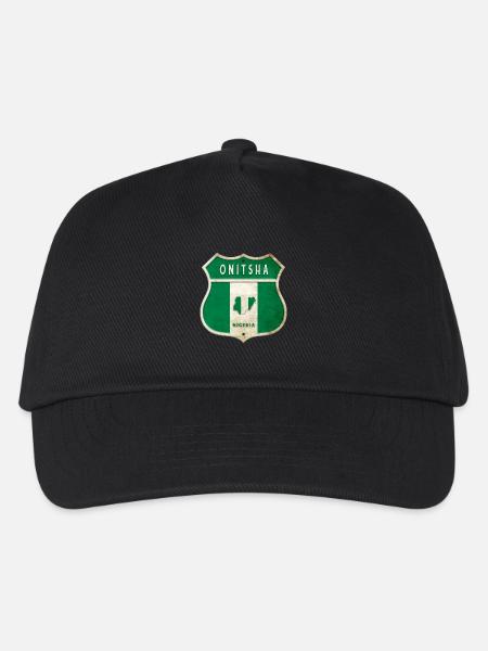 Onitsha Nigeria Wappen Flaggen Design - Kinder Basecap - Schwarz