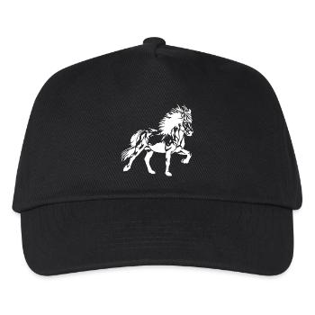 Noble Icelandic Horse in Tölt Ladies Girls Children Isi - Kids’ Baseball Cap - black - Front