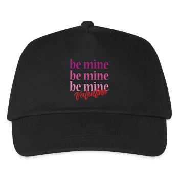 t-shirt be mine valentine saint-valentin amour - Casquette de baseball Enfant - noir - Devant
