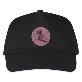 Ski - Ski holiday and skiing retro - Kids’ Baseball Cap - black - Front