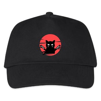 Cosplay Anime Manga Katze Zeichentrick Popkultur - Kinder Basecap - Schwarz - Vorne