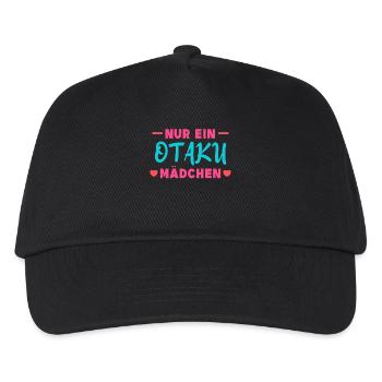Anime Statement Otaku Herz Japan Popkultur Manga - Kinder Basecap - Schwarz - Vorne