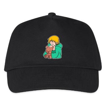 Manga Anime Popkultur Zeichentrick Cosplay Japan - Kinder Basecap - Schwarz - Vorne