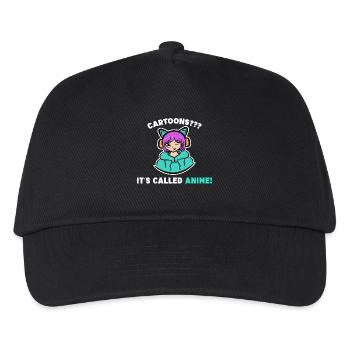 Zeichentrick Statement Manga Comic Cosplay Asien - Kinder Basecap - Schwarz - Vorne