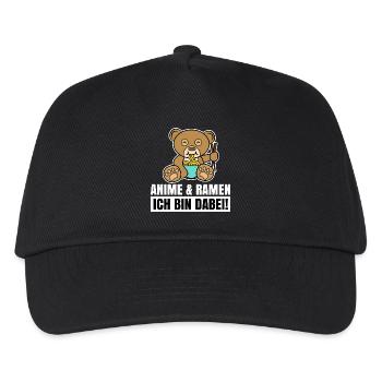 Anime Statement Zeichentrick Manga Popkultur Nerdy - Kinder Basecap - Schwarz - Vorne