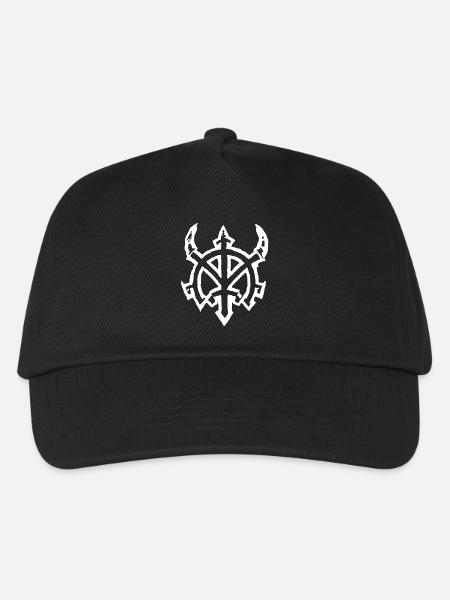 Viking symbol with horn, white - Kids’ Baseball Cap - black