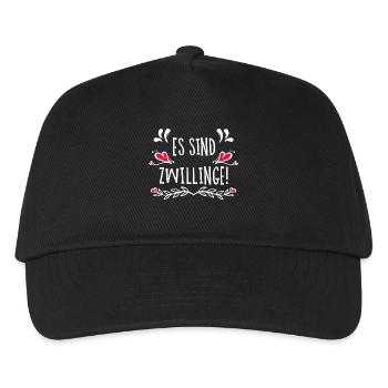 Babybauch Statement Schwangerschaft Schwanger Herz - Kinder Basecap - Schwarz - Vorne