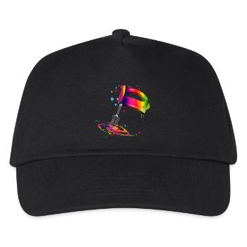 Hand mixer in bright rainbow colours - Kids’ Baseball Cap - black - Front