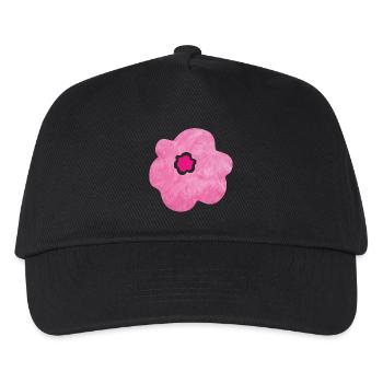 Flower Plush Fluffy Girl Spring Pink Pink Pink - Kids’ Baseball Cap - black - Front