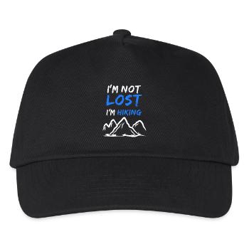 Wanderer Statement Klettersteig Wanderung Wandern - Kinder Basecap - Schwarz - Vorne
