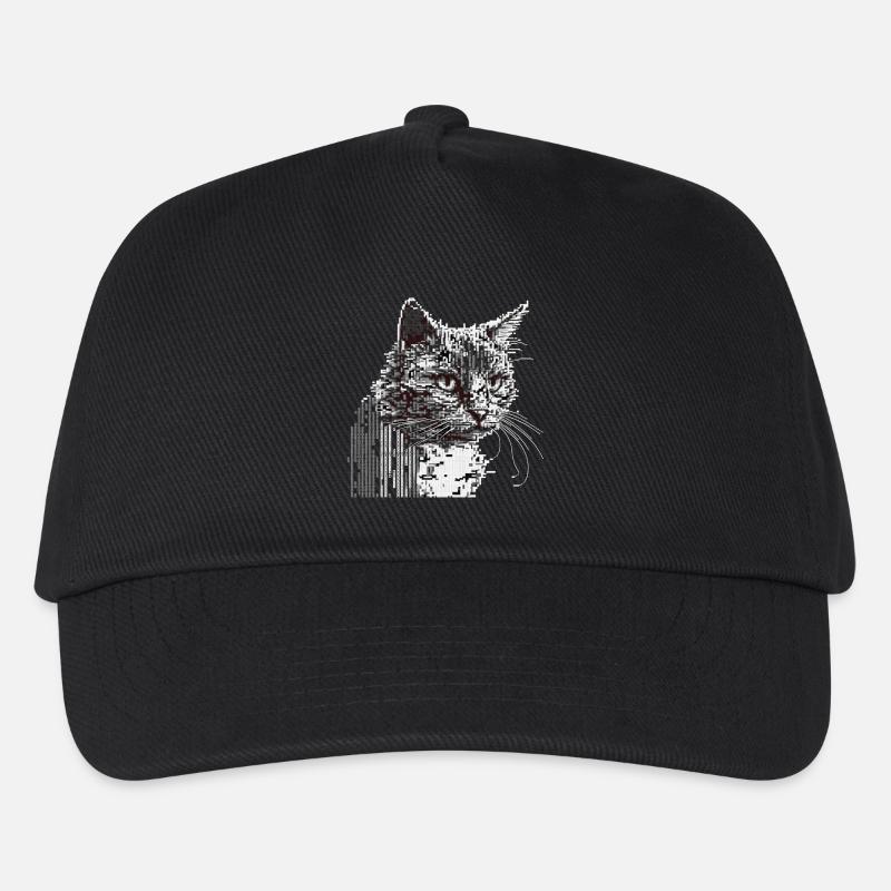ASCII Cat - Kinder Basecap - Schwarz