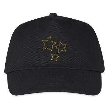 STERN. STERNE. STERN. STERNE. FEST. JAHRESTAG - Kinder Basecap - Schwarz - Vorne