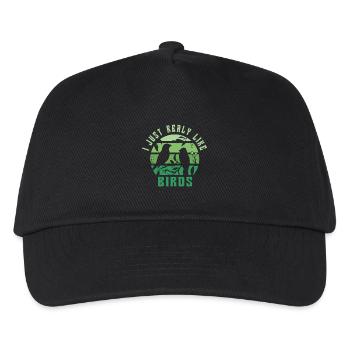 Vogel Design - Kinder Basecap - Schwarz - Vorne