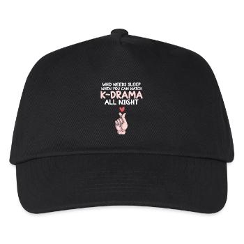 K-Drama K-Pop Serien Design - Kinder Basecap - Schwarz - Vorne