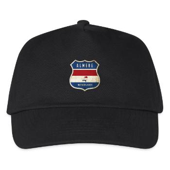Almere Niederlande Wappen Design - Kinder Basecap - Schwarz - Vorne