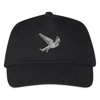 Falke im Flug - Kinder Basecap - Schwarz - Vorne