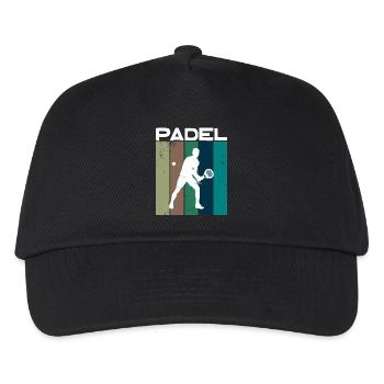 Training Padel Player Tennis Racket Balls - Kids’ Baseball Cap - black - Front