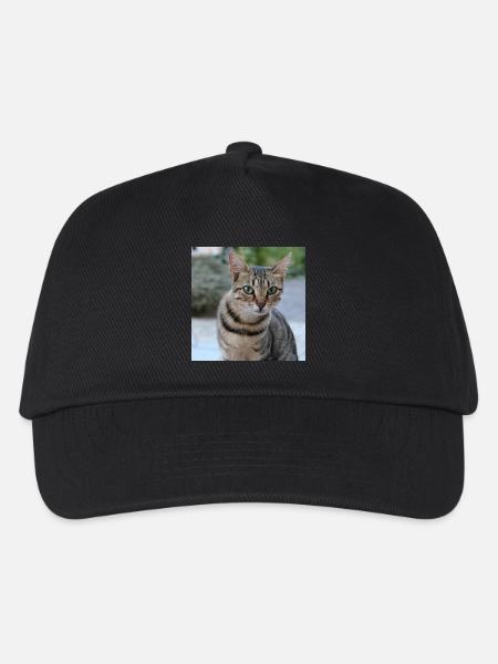 Katze Kätzchen Poster quadratisch Katzenposter - Kinder Basecap - Schwarz