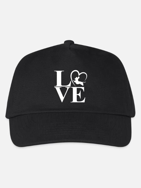 Dachshund Dackel Love Heart - Kids’ Baseball Cap - black