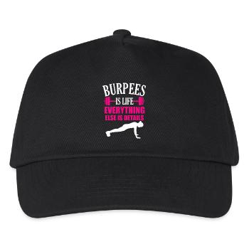 Burpees ist Leben, alles andere sind Details - Kinder Basecap - Schwarz - Vorne
