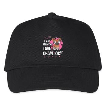 Ich liebe Okapi - Kinder Basecap - Schwarz - Vorne