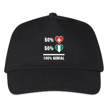 Nigeria and Switzerland 100% Awesome Flag - Kids’ Baseball Cap - black - Front