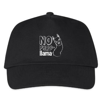 Lama, Lama humor, no problem - Kids’ Baseball Cap - black - Front