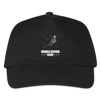 Scuba Diving Speerfischen Design - Kinder Basecap - Schwarz - Vorne