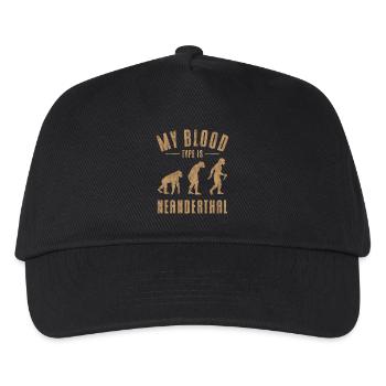 Anthropologue : Mon groupe sanguin est Néandertal - Casquette de baseball Enfant - noir - Devant