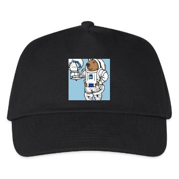 Capybara astronaut - Kids’ Baseball Cap - black - Front