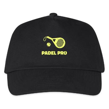 Padel-Tennis Spieler Schläger Bälle Sport Spruch - Kinder Basecap - Schwarz - Vorne