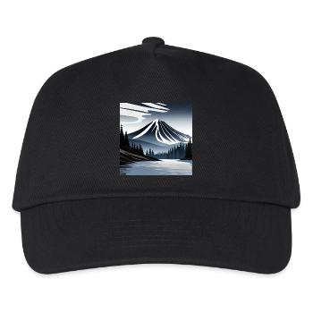 Vulkanlandschaft - Kinder Basecap - Schwarz - Vorne