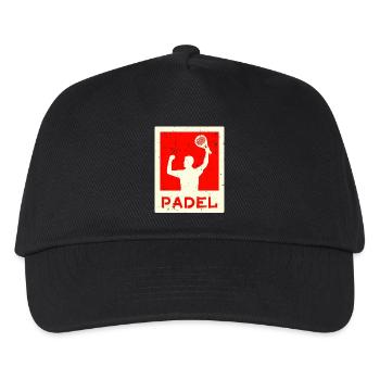 Leisure Training Player Saying Racket Padel - Kids’ Baseball Cap - black - Front