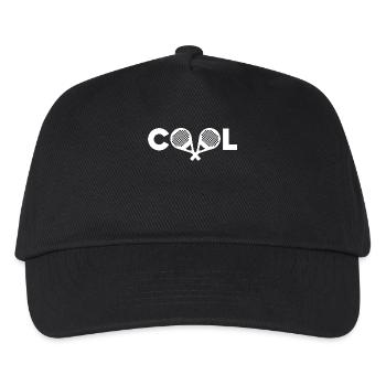 Cooler Spruch Padel Schläger Sportart Aufschlag - Kinder Basecap - Schwarz - Vorne