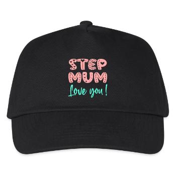 STIEFMUTTER - ICH LIEBE DICH MUTTERTAG - STIEFMUTTER - Kinder Basecap - Schwarz - Vorne