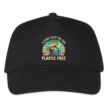 Sea Turtle Environmental Protection - Kids’ Baseball Cap - black - Front