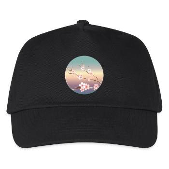 délicates fleurs de cerisier sur une branche au printemps - Casquette de baseball Enfant - noir - Devant